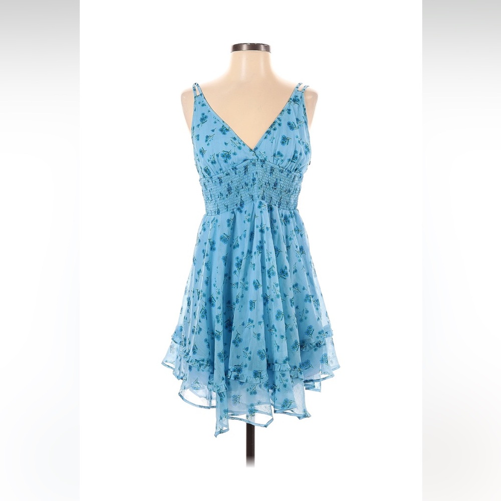Urban Outfitters Blue Floral Mini Dress